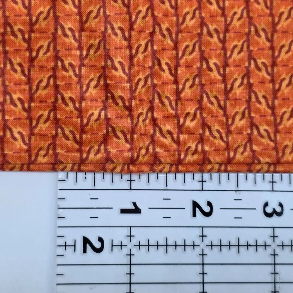 Quilting Craft Fabric Orange Geometric Fall Autumn Kaleidoscope Fat Quarter - Picture 2 of 5